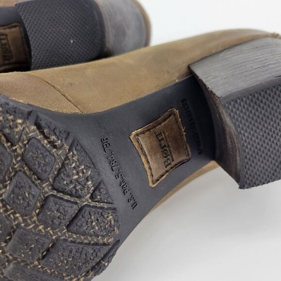 Born mules clogs brown tan leather heel 9 womens shoetie - Picture 9 of 11